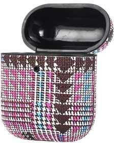 TerraTec Air Box Θήκη Υφασμάτινη με Γάντζο Tartan Pink για Apple AirPods