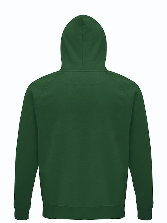 Hoodie Unisex Organic " I Choose Violence Duck With Knife " Dark Green