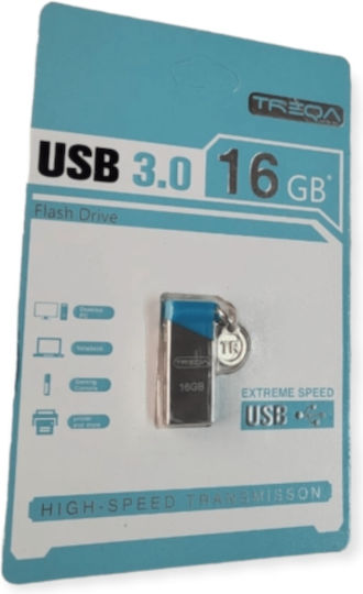 Treqa 16GB USB 3.0 Stick Ασημί