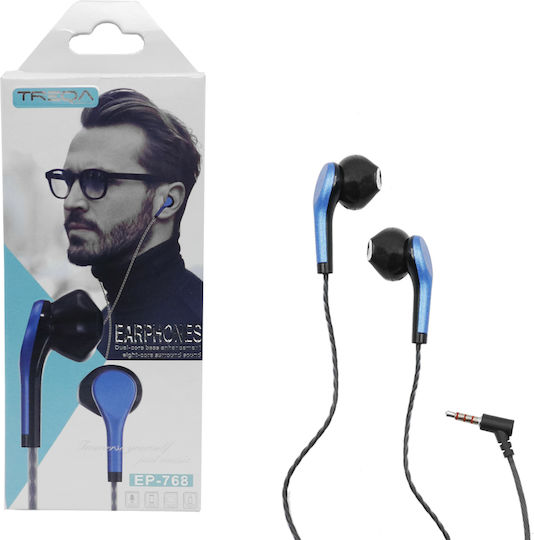 Treqa EP-768 In-ear Handsfree with 3.5mm Connector Blue