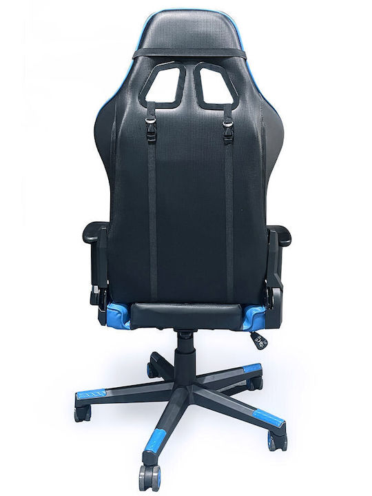 Gembird GC-01 Υφασμάτινη Καρέκλα Gaming με Ρυθμιζόμενα Μπράτσα Μαύρο / Μπλε
