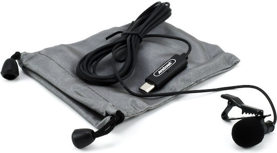 Andowl Q-MIC333 Condenser (Small Diaphragm) Microphone with USB Type-C Πέτου, Clip On for Vocals