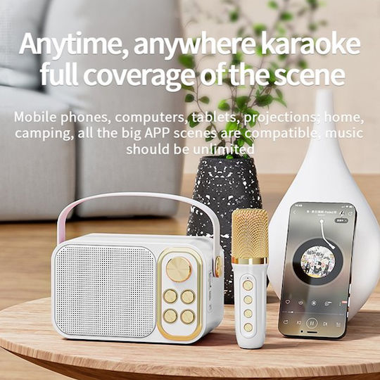 Ηχείο Karaoke με Ασύρματο Μικρόφωνο WY-YS104 WY-YS104 Λευκό