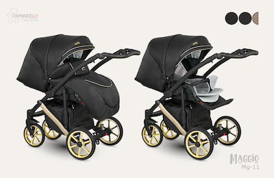 Camarelo Maggio 3 in 1 Adjustable 3 in 1 Baby Stroller Suitable for Newborn Black