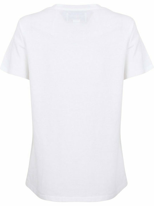 Tokyo Laundry Mackie Cotton Jersey T-Shirt with Flocked Motif 3C12925 - Optic White