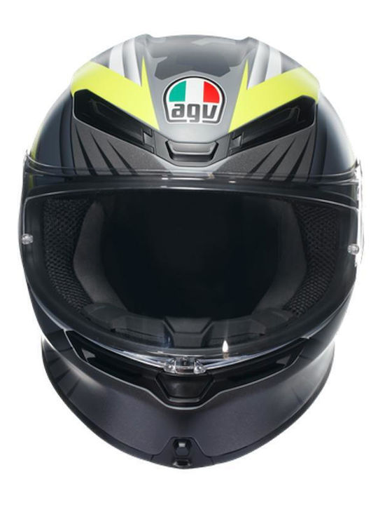 AGV K6 Excite Excite Matt Camo/Yellow Fluo Motorcycle Helmet Full Face ECE 22.05 1255gr with Pinlock