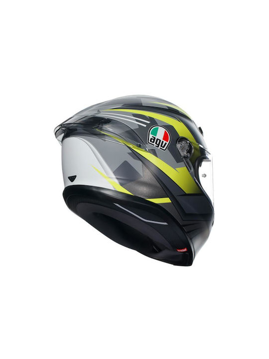AGV K6 Excite Excite Matt Camo/Yellow Fluo Motorcycle Helmet Full Face ECE 22.05 1255gr with Pinlock