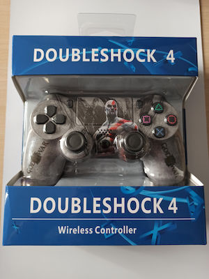 Doubleshock Ασύρματο Gamepad για PS4 God Of War Γκρι