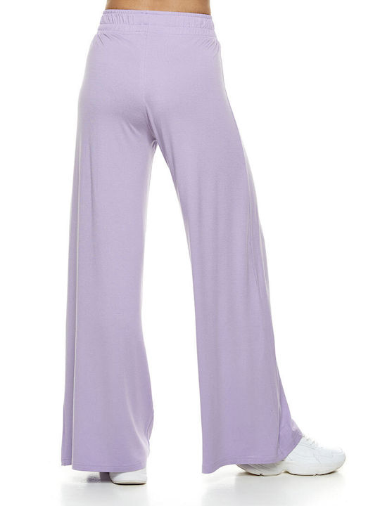 Bodymove 1350 Women's Fabric Trousers with Elastic Purple 1350-4