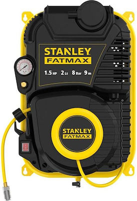 Stanley Einphasig Luftkompressor mit Leistung 1.5hp und Druckluftbehälter 2Es