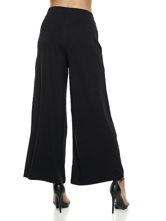 Bodymove 1350 Γυναικεία Υφασμάτινη Παντελόνα με Λάστιχο σε Μαύρο Χρώμα