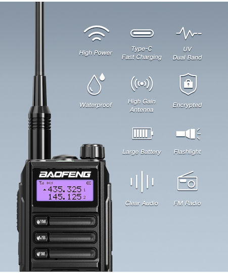 Baofeng UV-16 Transmițător Wireless UHF/VHF cu Ecran Monocrom