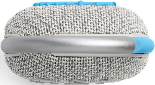 JBL Clip 4 Eco Αδιάβροχο Ηχείο Bluetooth 5W με Διάρκεια Μπαταρίας έως 10 ώρες Λευκό