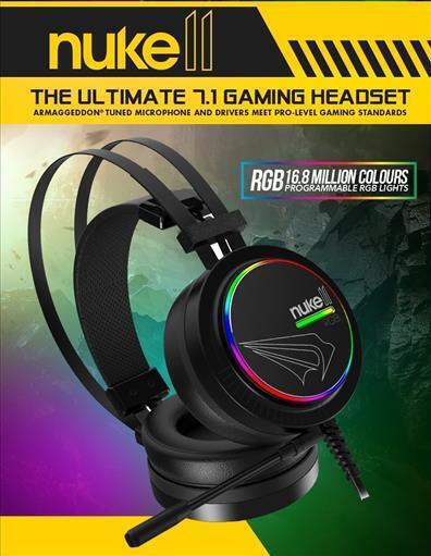 Armaggeddon Nuke 11 Over Ear Gaming Headset με σύνδεση USB