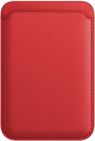 MagSafe Kartenhülle Leder für iPhone 12 / 12 Mini / 12 Pro / 12 Pro Max in Roter Farbe