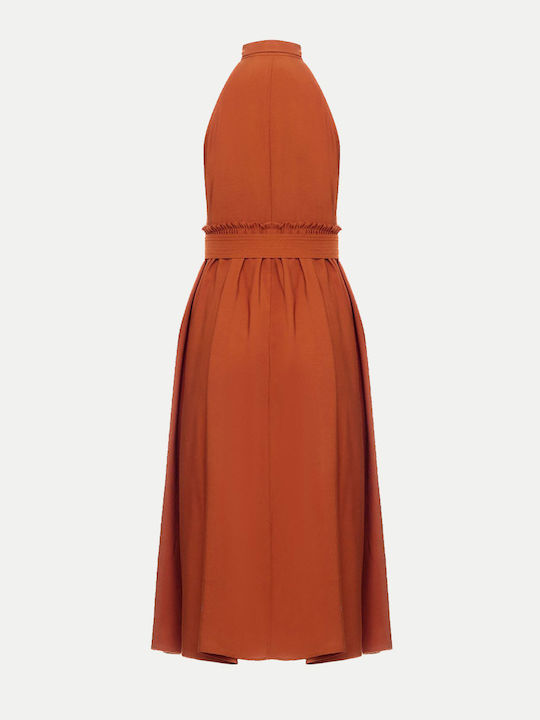 Abito Summer Midi Shirt Dress Dress Orange
