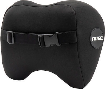 AMiO Car Pillow Headrest Pillow with Memory Foam in Black Color 02961