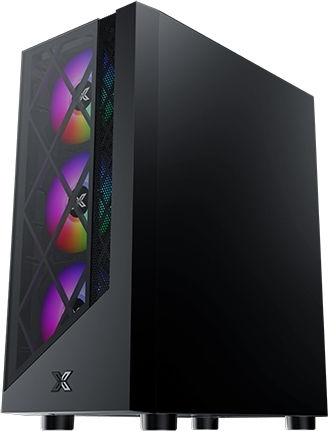 Xigmatek Duke Gaming Midi Tower Κουτί Υπολογιστή με Πλαϊνό Παράθυρο Μαύρο