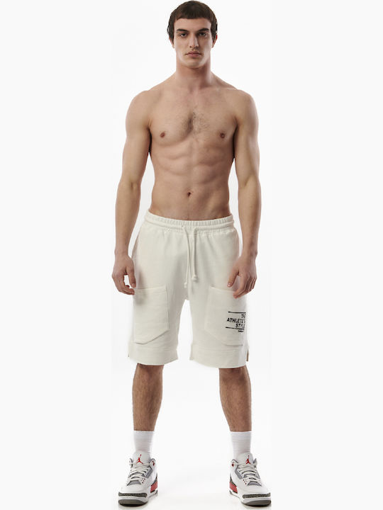 033330 Men's Athletic Shorts Off White