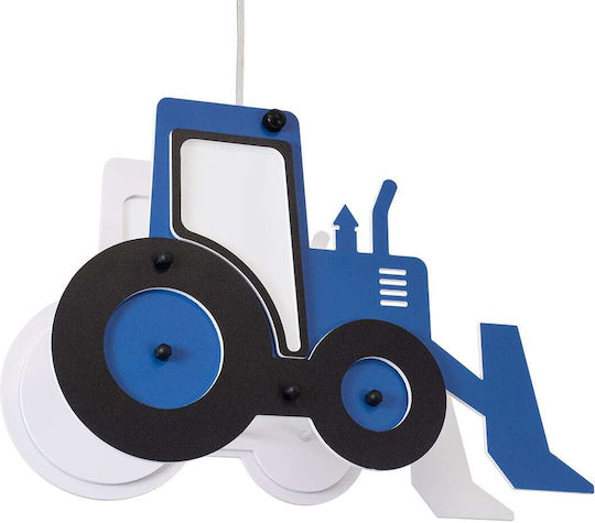 GloboStar Kids Plastic Single Ceiling Light E27 Tractor Blue