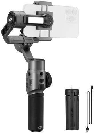 Zhiyun Smooth 5S Combo Phone Gimbal with 3 Axis Stabilization and 24 Operating Hours Gray