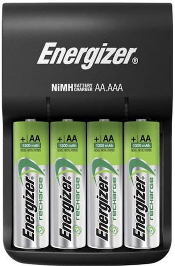 Energizer Base Φορτιστής 4 Μπαταριών Ni-MH Μεγέθους AA/AAA