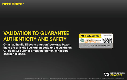 NiteCore V2 Φορτιστής 2 Μπαταριών Li-ion/Ni-MH Μεγέθους AA/18650