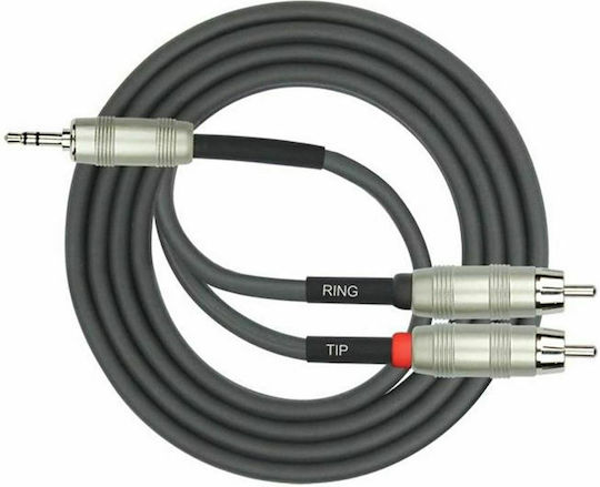 Granite 3,5mm Klinkenkabel - RCA-Stecker Schwarz 3m Y-364PR-3M