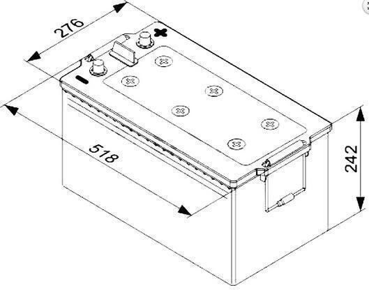 Mitsuba D210 Photovoltaik-Batterie Offener Typ Tieftzyklus 12V 210Ah