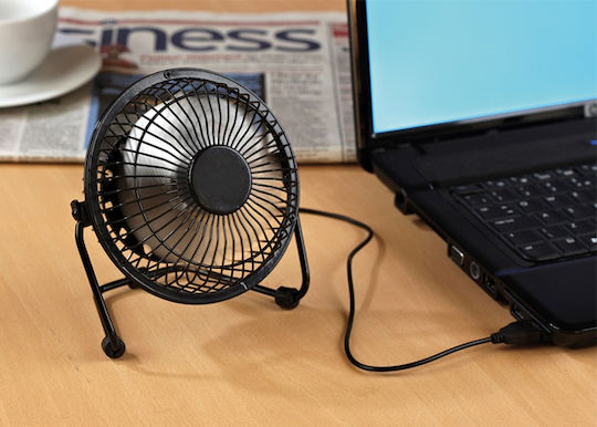 Niaros USB Επιτραπέζιο Ανεμιστηράκι 20cm Μαύρο Ανεμιστηράκι USB Μαύρο