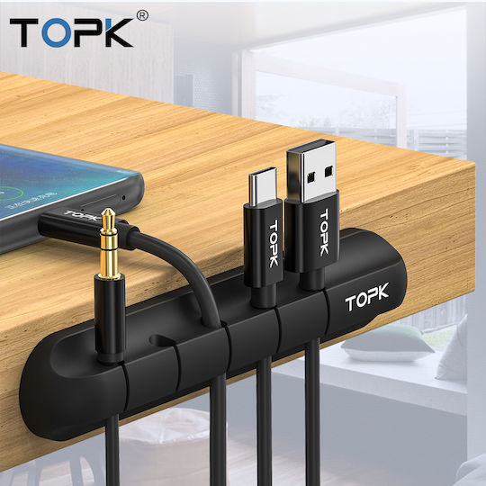 TOPK 125273 Clipsuri de Organizare a Cablurilor 1buc Roz