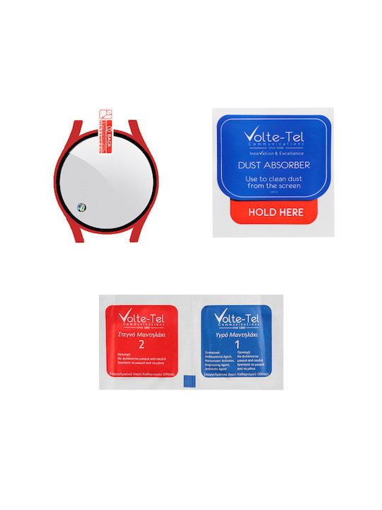 Volte-Tel Full Face Tempered Glass for the Galaxy Watch 5 40mm 1pcs 8325663 Red