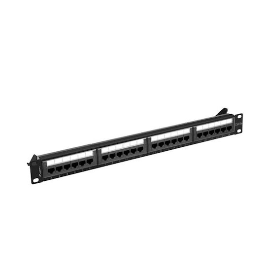 Lanberg Patch Panel for Rack 1U 19" with 24 cat6a Ports Black