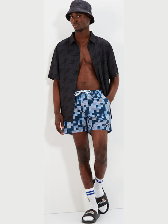 Yves Men's Swimwear Shorts Aqua with Prints