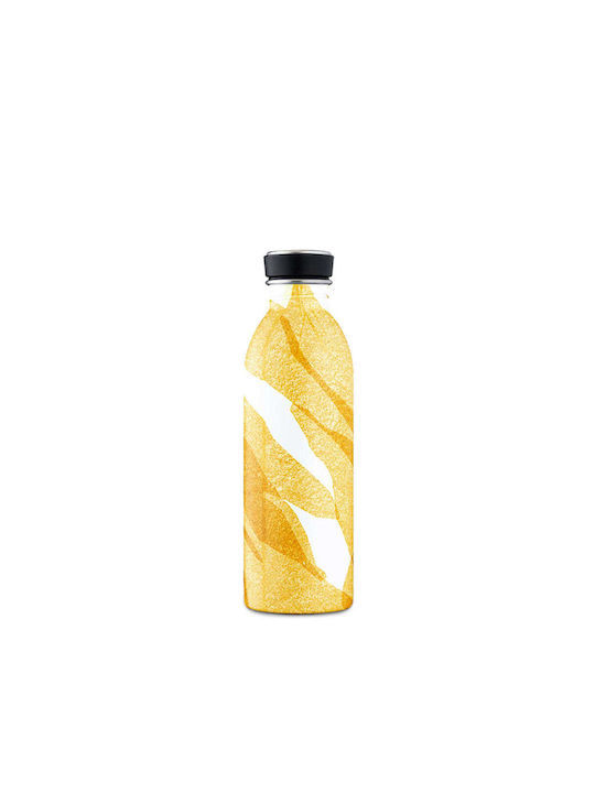 24Bottles Urban Stainless Steel Water Bottle 500ml Yellow Amber Deco