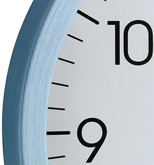 TFA Ρολόι Τοίχου Μεταλλικό Γαλάζιο Ø30.5cm