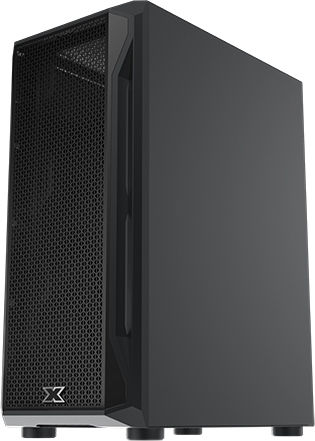 Xigmatek Gaming X Midi Tower Компютърна кутия със страничен прозорец и RGB осветление Черен