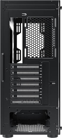Xigmatek Gaming X Midi Tower Компютърна кутия със страничен прозорец и RGB осветление Черен