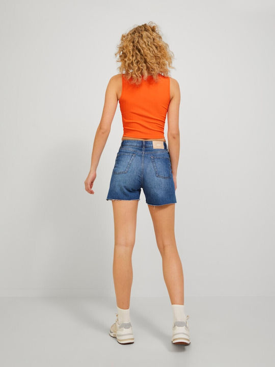 Women's Jean High-waisted Shorts Medium Blue Denim
