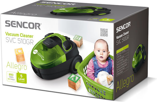 Sencor SVC 510GR-EUE2 Vacuum Cleaner 890W Bagless 1.5lt Green