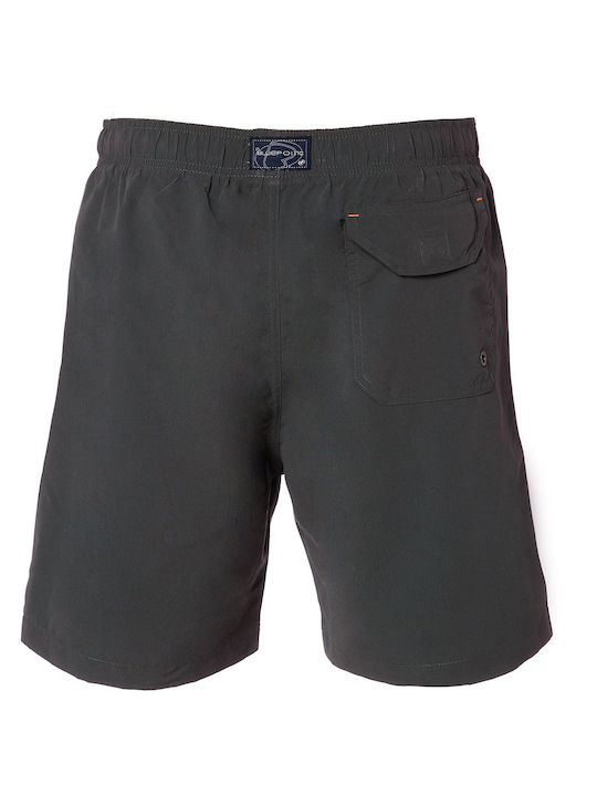 Bluepoint Solids Herren Badehose Bermuda Gray Monochrom