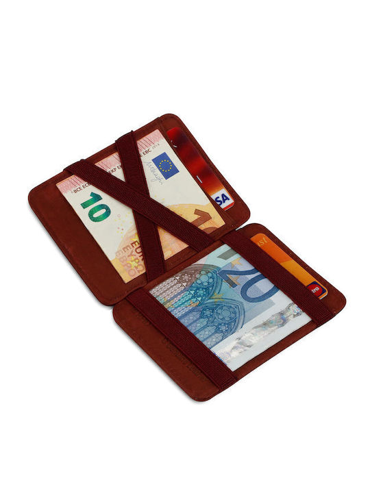 Magic Кожен Мъжки Портфейл С RFID Бордо