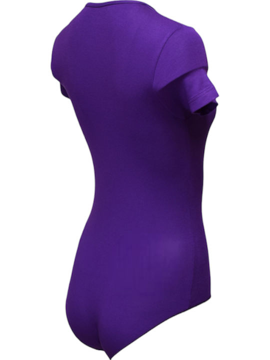 Short Sleeve Bodysuit Purple
