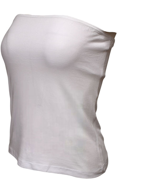 Women's Strapless T-Shirt White