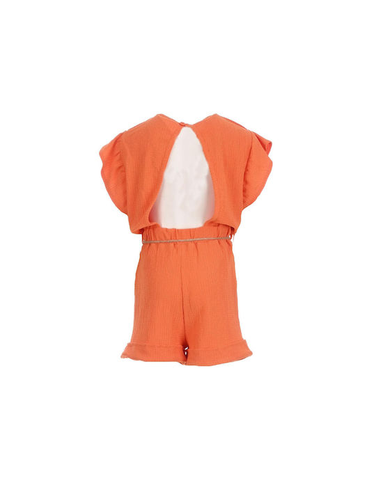 Evita Kids One-piece Fabric Shorts/Bermuda Orange