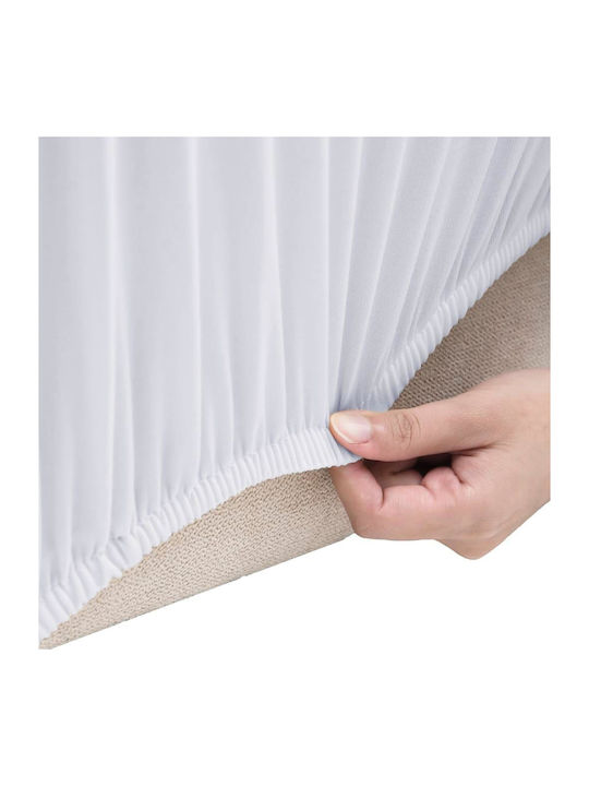 vidaXL Elastic Cover for Armchair White 90εκ. 1pcs 332948