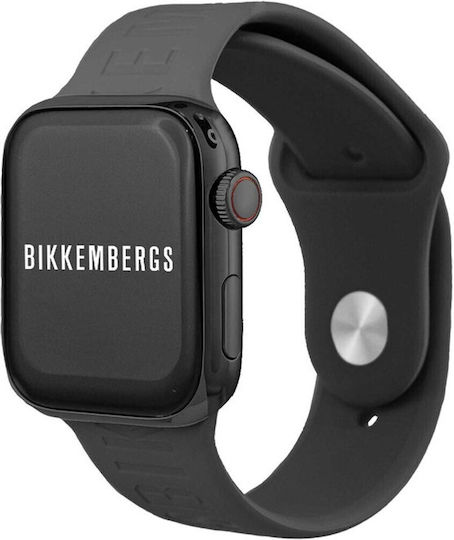 Bikkembergs BK06 Medium Aluminium Smartwatch mit Pulsmesser (Schwarz)