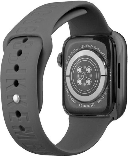 Bikkembergs BK06 Medium Aluminium Smartwatch mit Pulsmesser (Schwarz)
