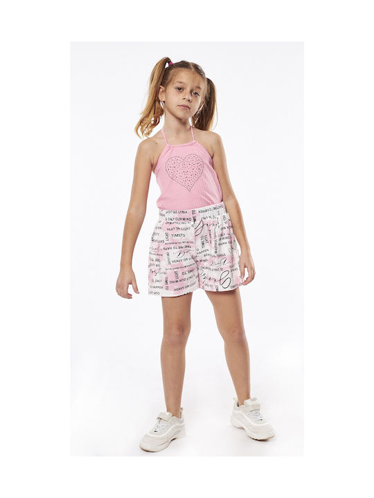 Evita Kids One-piece Fabric Shorts/Bermuda Pink