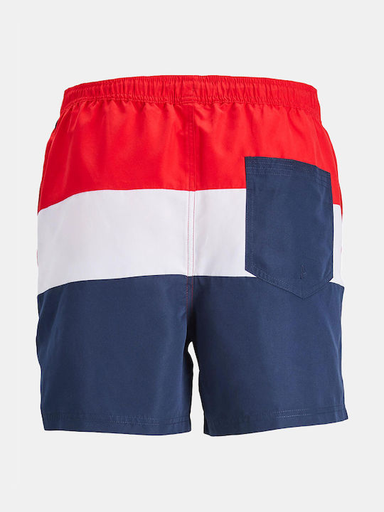 Projekt Produkt Dave Colorblock Men's Swimwear Shorts Chinese Red Striped